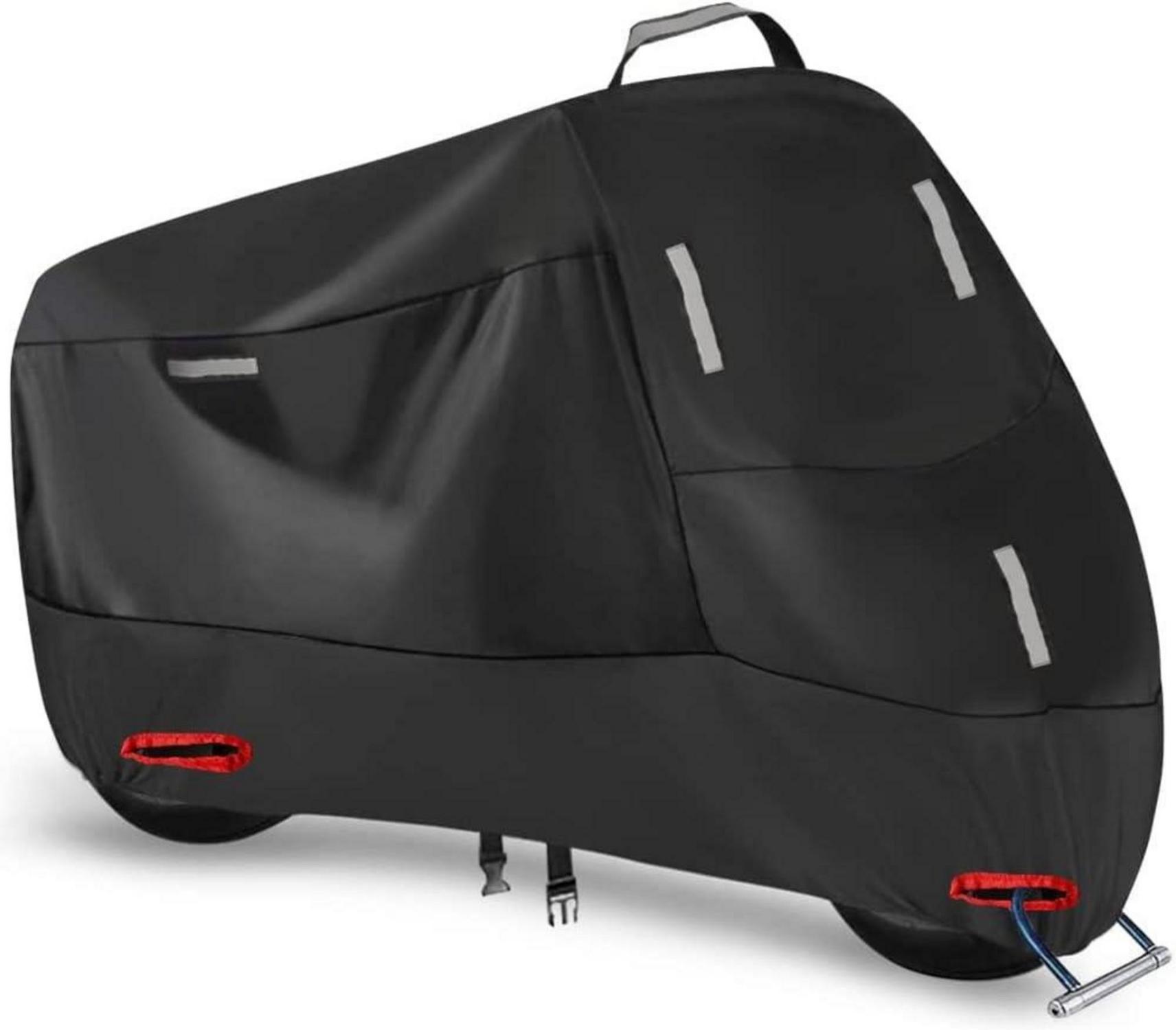 Motorradabdeckung Wasserdicht 300D Oxford Abdeckplane XXL Silber