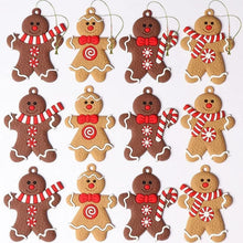 Weihnachtsbaumschmuck Lebkuchenmann Anhänger Set 12 Stück