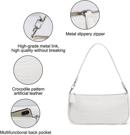 Retro Krokodilmuster Umhängetasche Schultertasche Mini Bag