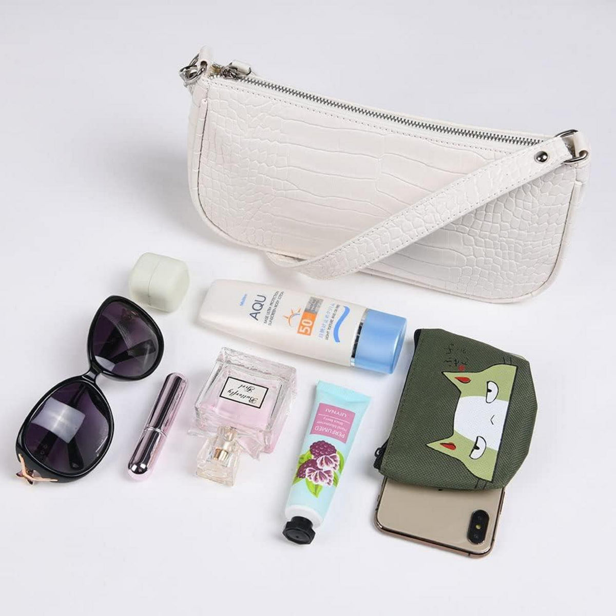 Umhängetasche Krokoprägung Retro Classic Damen Handtasche