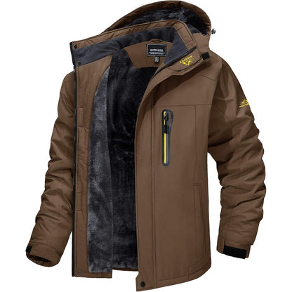 Herren Winterjacke Fleece gefüttert winddicht wasserdicht XXL