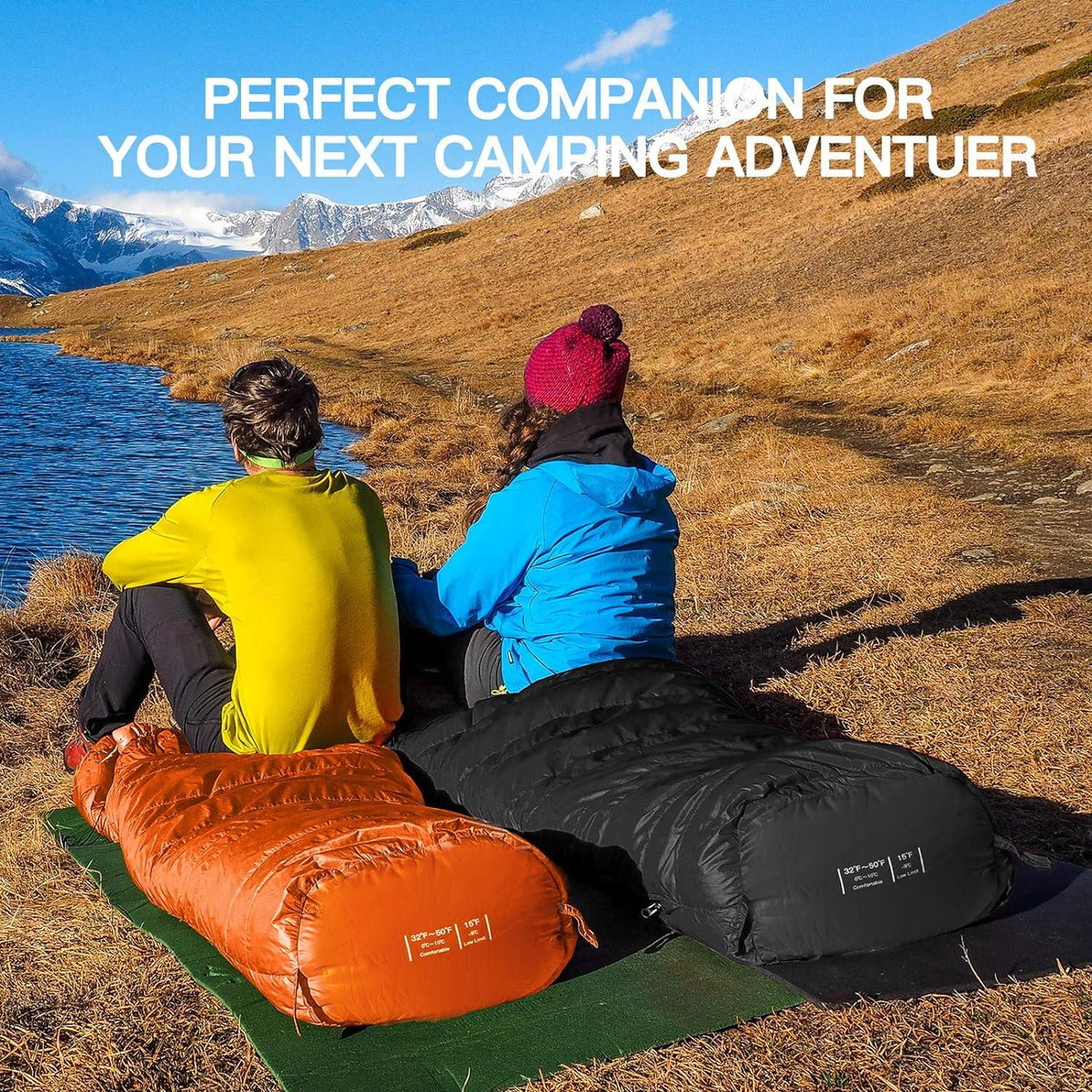 Bessport Mumienschlafsack -10 bis 15 ℃ Winter Camping Outdoor, rot