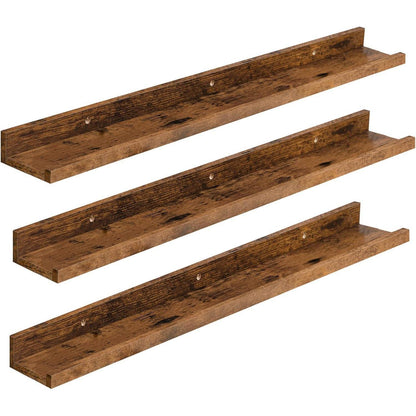 HOOBRO Schweberegale Vintagebraun 3er-Set 90cm - Wandregale
