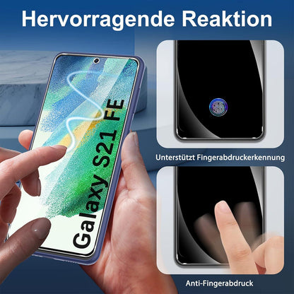 Schutzglas Samsung Galaxy S21 FE 5G [3+2 Stück] Positionierungshilfe Kameraschutz 9H Härte Klar