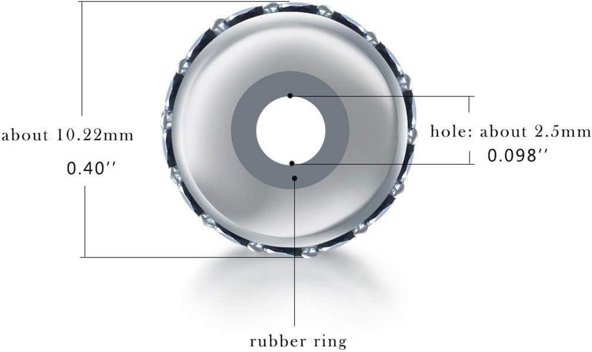 GW 2pcs S925 Silber Spacer Stopper Perlen für europäische