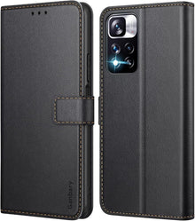 Xiaomi Redmi Note 11 Pro Plus+ 5G Handyhülle Premium Leder Schwarz