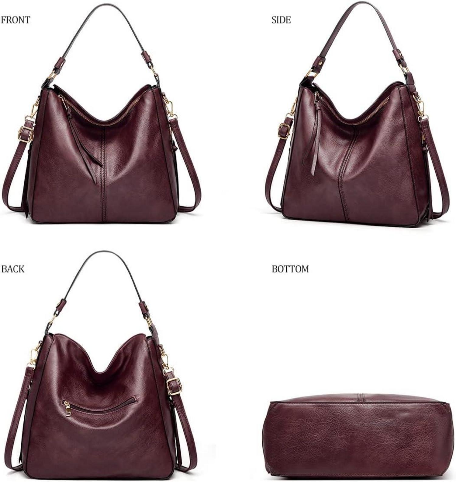 Pahajim Handtaschen Geldbörsen Set Damen PU Leder Hobo Schultertasche