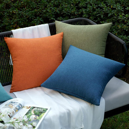 EMEMA Kissenbezug Outdoor 2er Set 30x50cm Wasserdicht Deko Navy Blau