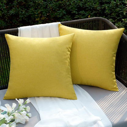 Wasserdichter Kissenbezug Outdoor Sofakissen Set Gelb 45x45 cm