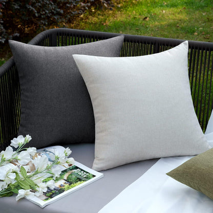 EMEMA Outdoor Kissenbezug Wasserdicht 2er Set 45x45 cm Dekokissen Polyster
