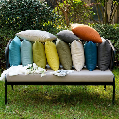 Kissenbezug Outdoor Wasserdicht Dekokissen 40x40 cm 2er Set Cyan