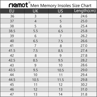 Memory Foam Einlegesohlen für Damen Herren - Orthopädische