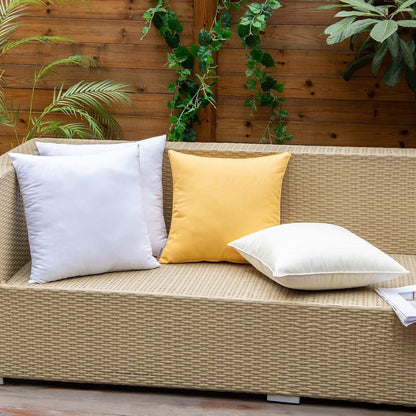 4er Set wasserfestes Outdoor-Kissen 50x50 cm für Garten Sofa Couch