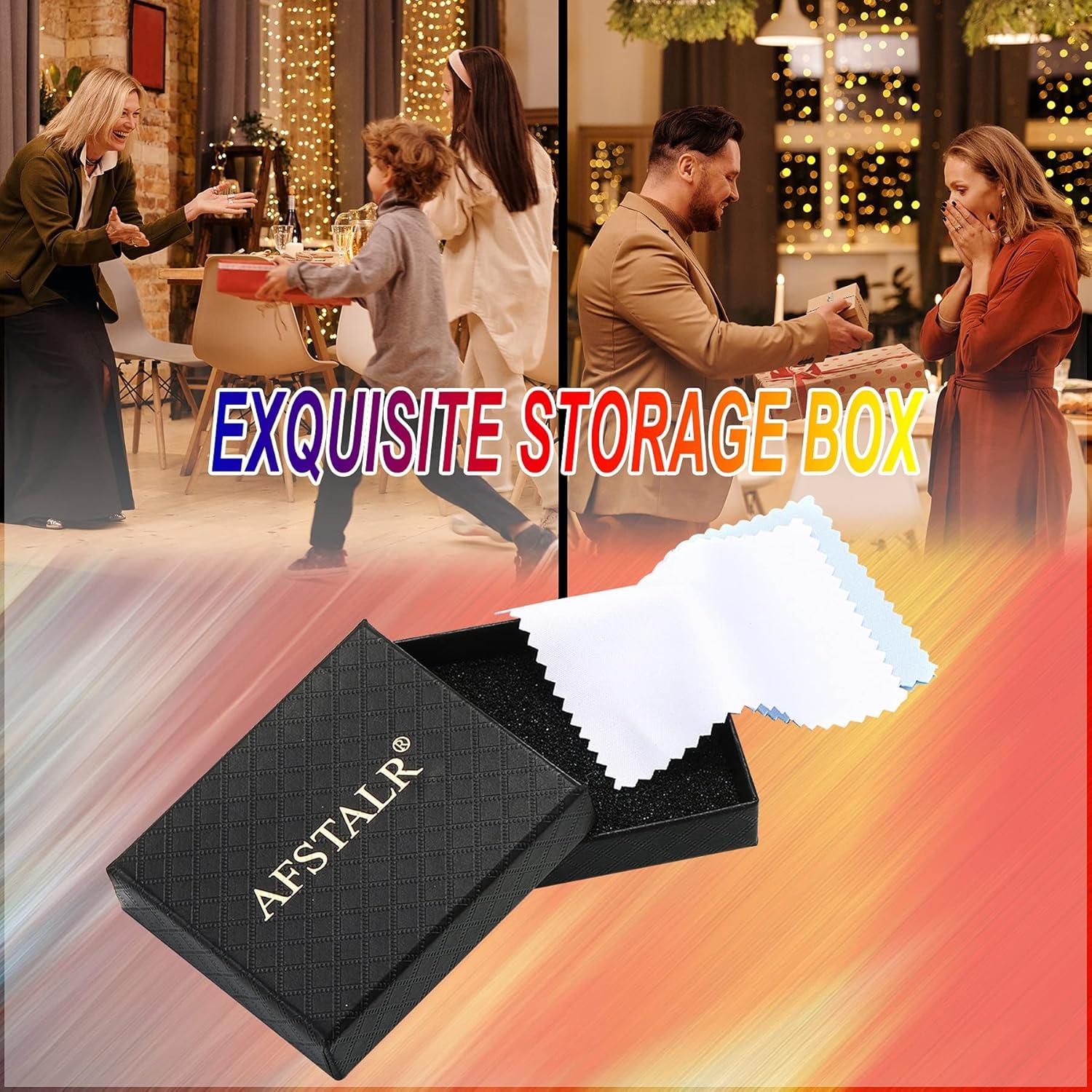 AFSTALR Herren Kreuzkette Silber religiöser Anhänger 45cm Halskette