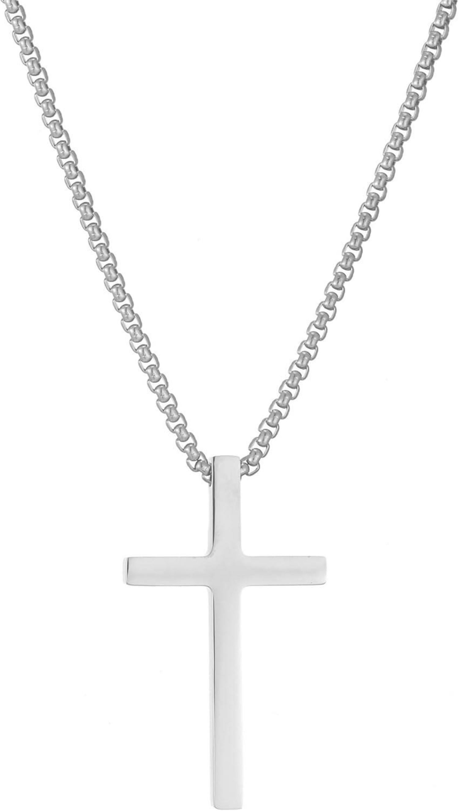 Kreuz Kette Anhänger Halskette Religiös Schmuck Silber