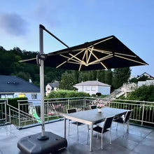 Sonnenschirm mit LED Solar Beleuchtung Ampelschirm 300x300cm