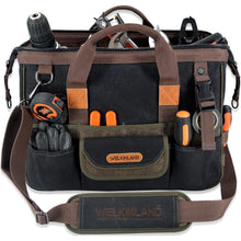 Werkzeugtasche aus gewachstem Segeltuch mit 32 Taschen