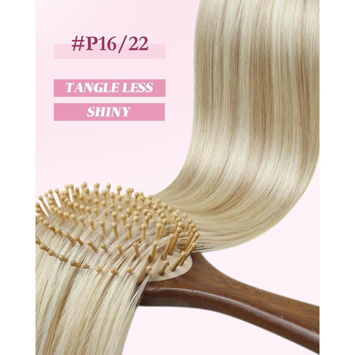 Blond Echthaar Microring Extensions 40cm - #16/22