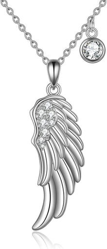 Engelsflügel Halskette mit Zirkonia 925 Silber Guardian Angel Wings