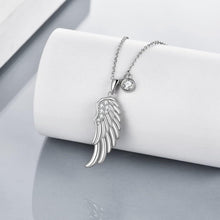 925 Sterling Silber Guardian Angel Wings Anhänger Halskette