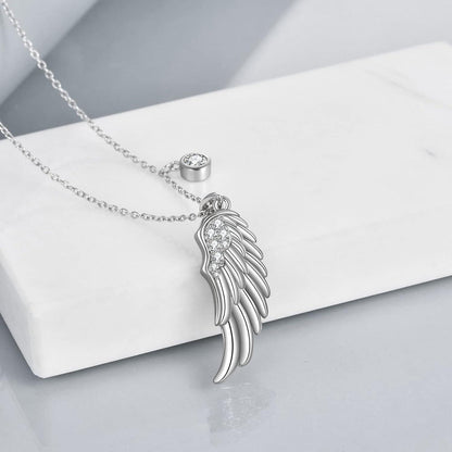 Engelsflügel Halskette mit Zirkonia 925 Silber Guardian Angel Wings