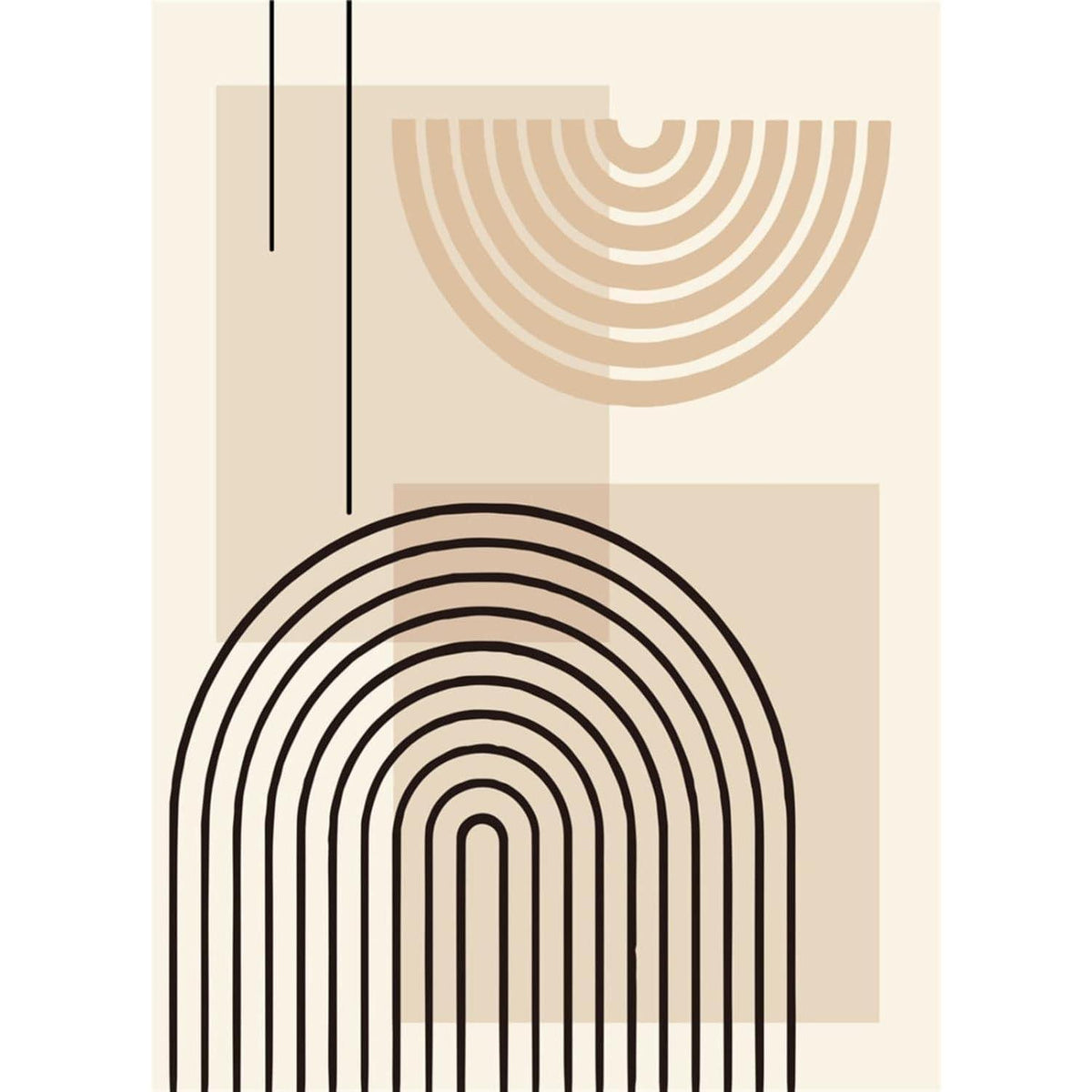 3er Poster Set Beige Modern 40x50cm