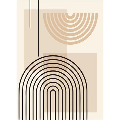 3er Poster Set Beige Modern 40x50cm