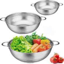 Edelstahl Küchensieb Set Mikroperforiert 3er 16/22/28cm