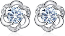 Josfeva Silber Ohrstecker Blumen Zirkonia Geschenkbox