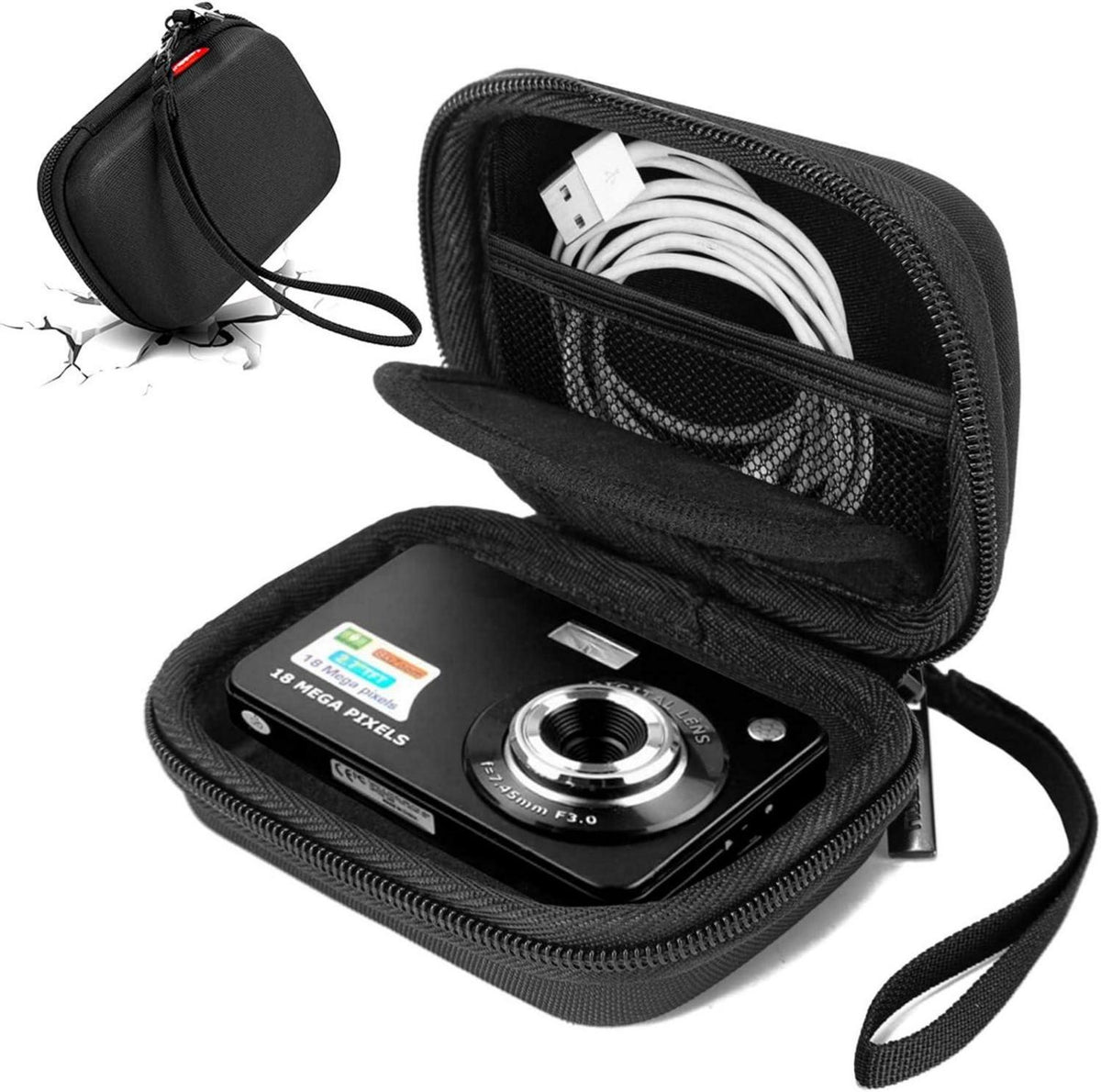 Kameraschutzhülle Elektronik Organizer Schwarz 900D Polyester Cwatcun