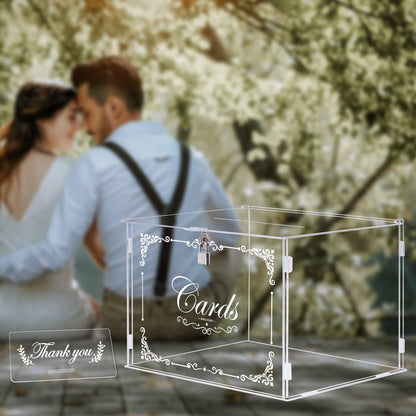 Hochzeit Acryl Kartenbox Geschenkkarten Geldbox Vintage Briefbox