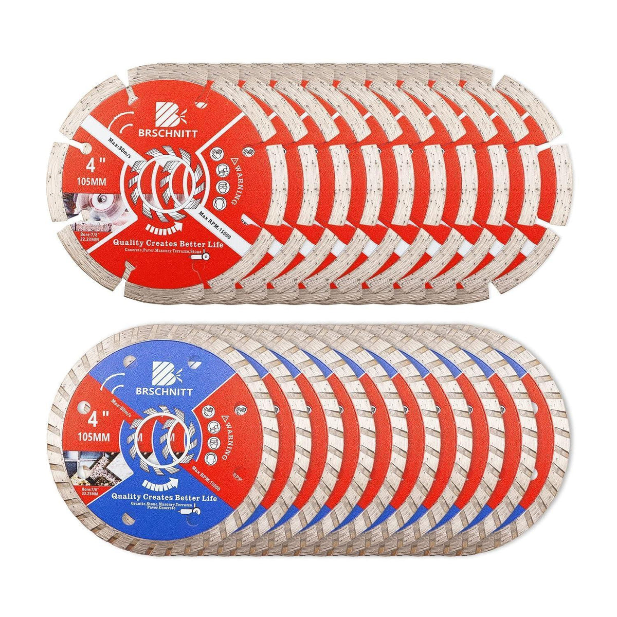 Diamant Trennscheibe 105mm 20er Pack für Stein & Fliesen