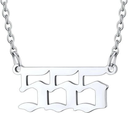 Engelszahlen Kette Engelszahl Anhänger Glücklich Edelstahl Halskette