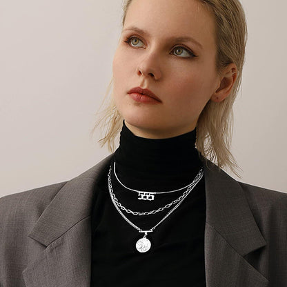 Engelszahlen Halskette Damen Edelstahl Angel Number Necklace