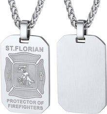 Halskette Heiliger Florian Edelstahl vergoldet Anhänger Kette Amulett
