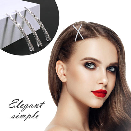 Kristall Haarnadeln Strass Bobby Pin 15 Stück Silber