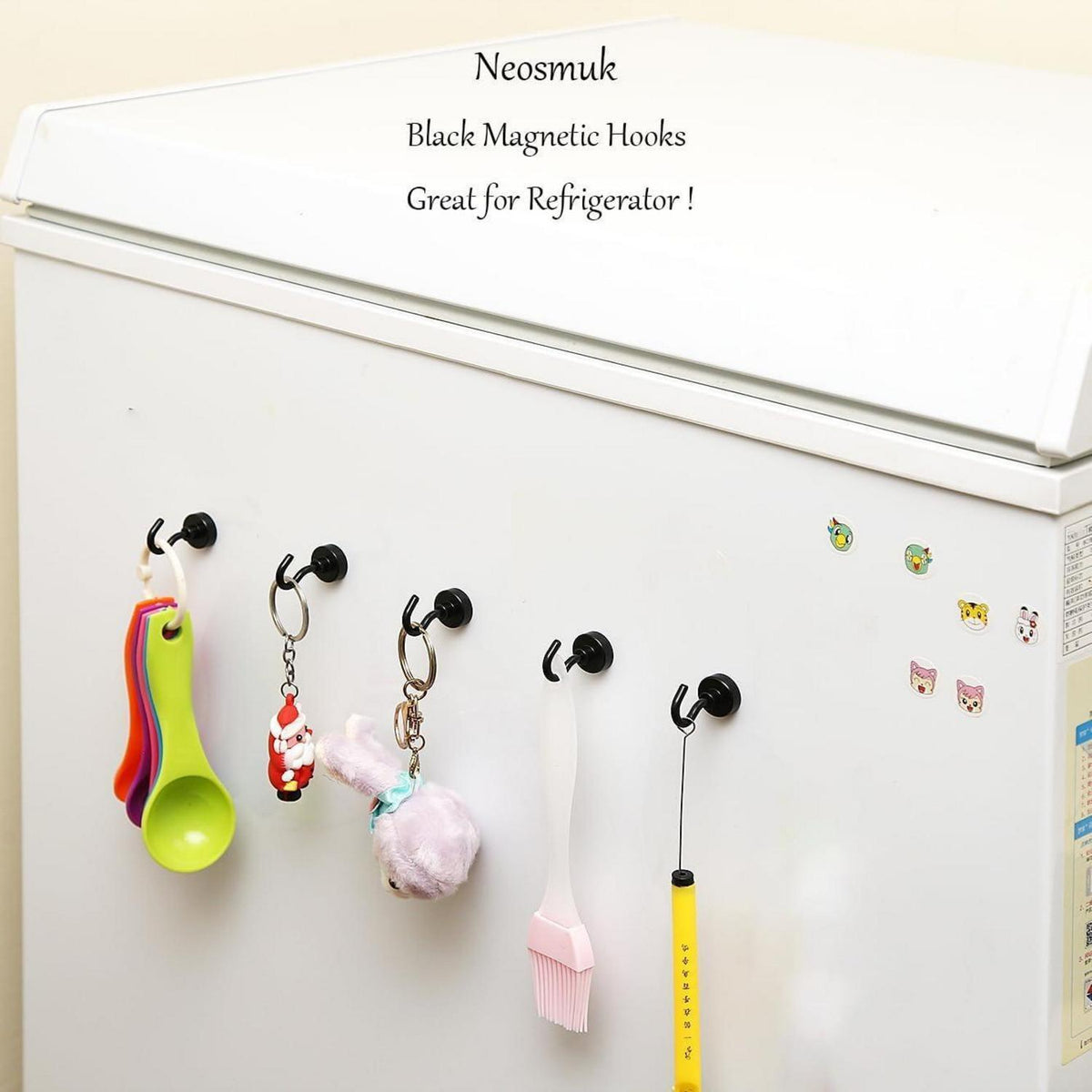 Starke Magnethaken 10kg, Neodym, 6 Stück, Rostfrei