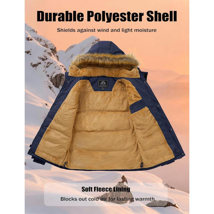 Herren Winter Parka Dunkelblau 3XL - Warm & Winddicht