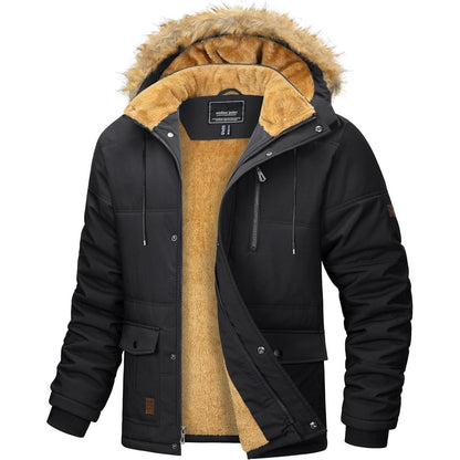 Herren Winter Parka mit abnehmbarer Kapuze – Warm & Winddicht