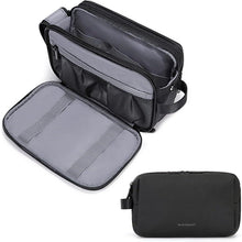 Kulturtasche Herren, Dopp Kit, wasserabweisend, Schwarz-Lederoptik