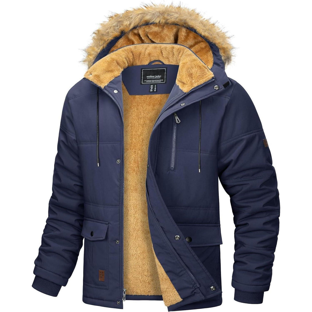 Herren Winterparka mit Kapuze – Warm & Winddicht für Outdoor Aktivitäten