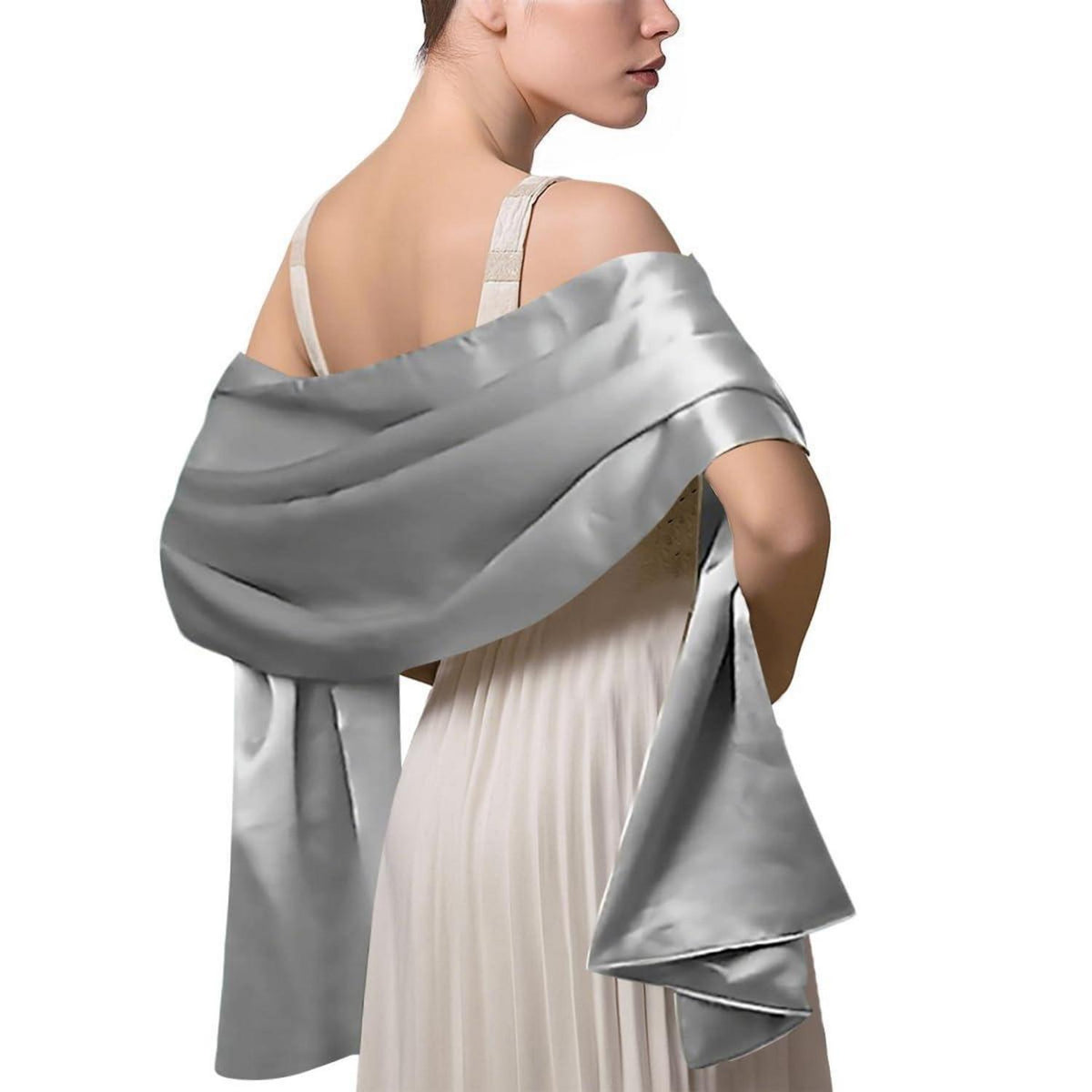 Festlicher Stola Schal aus Satin Chiffon für Damen