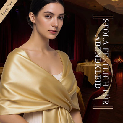 Festlicher Stola Schal aus Satin Chiffon für Damen