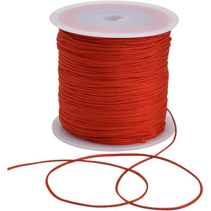 1mm Nylonschnur Rot – Satinschnur für Schmuck & Makramee