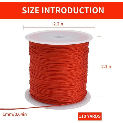 1mm Nylonschnur Rot – Satinschnur für Schmuck & Makramee
