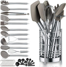 Küchenutensilien Set 38-teilig Antihaft Silikon Edelstahl