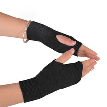 Fingerlose Damen Handschuhe Wolle Schwarz – Armstulpen & Handgelenkwärmer