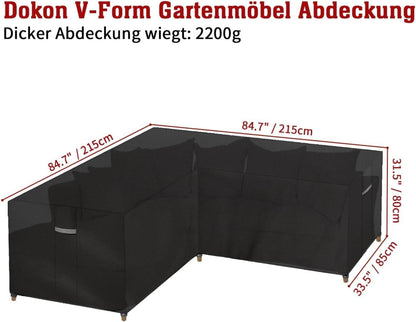 Gartenmöbel Abdeckung wasserdicht 600D Oxford Gewebe Winterfest