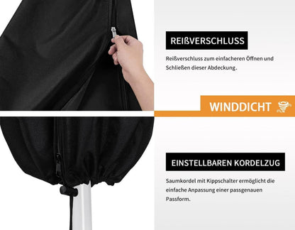Dokon Sonnenschirm Hülle für Gartenschirm bis 200cm Ø UV-Beständig