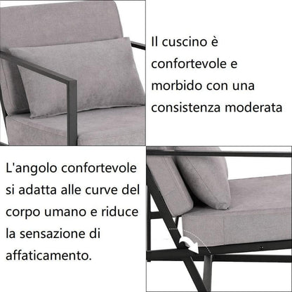 Mingone 2-Sitzer Sofa Hellgrau – Gepolstert & Bequem